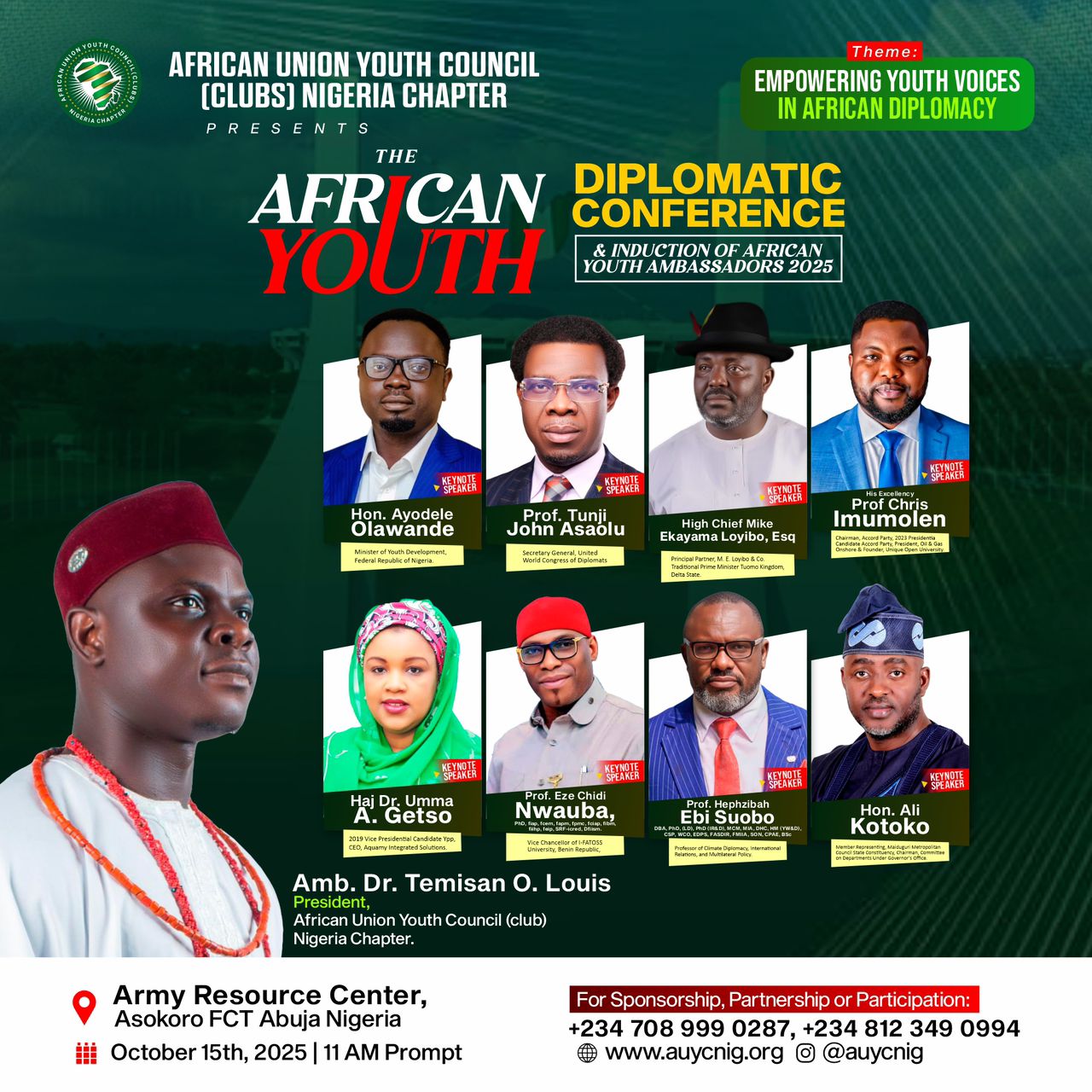 AUYC Nigeria Chapter to Hosts Diplomatic Conference & Ambassador Induction 2025